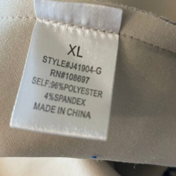 ALICE BLUE Women's Plaid Gray Light Academia Blazer Jacket Ruched Sleeve Sz XL - Picture 8 of 8